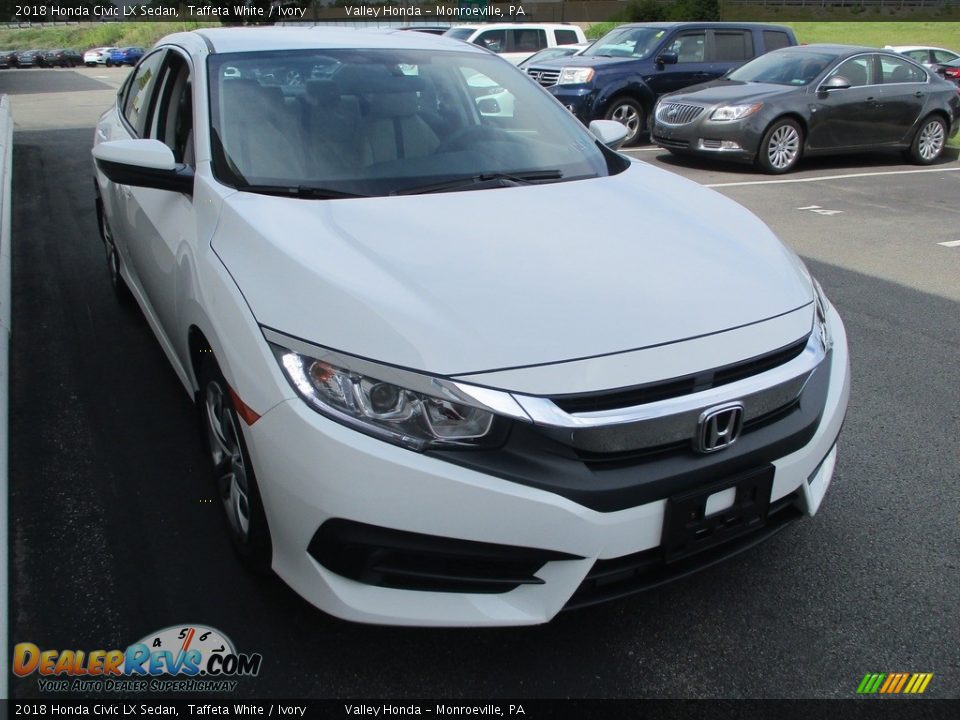 2018 Honda Civic LX Sedan Taffeta White / Ivory Photo #6