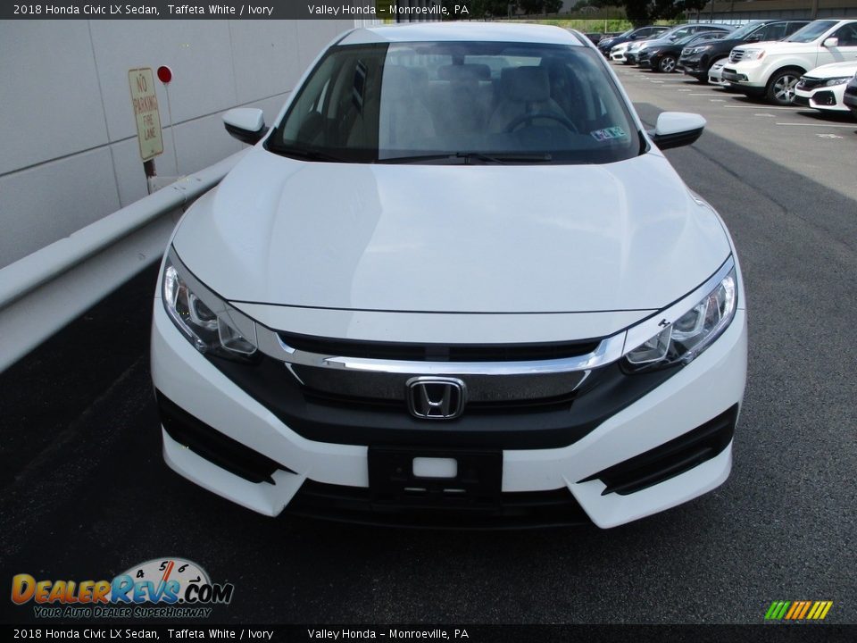 2018 Honda Civic LX Sedan Taffeta White / Ivory Photo #7