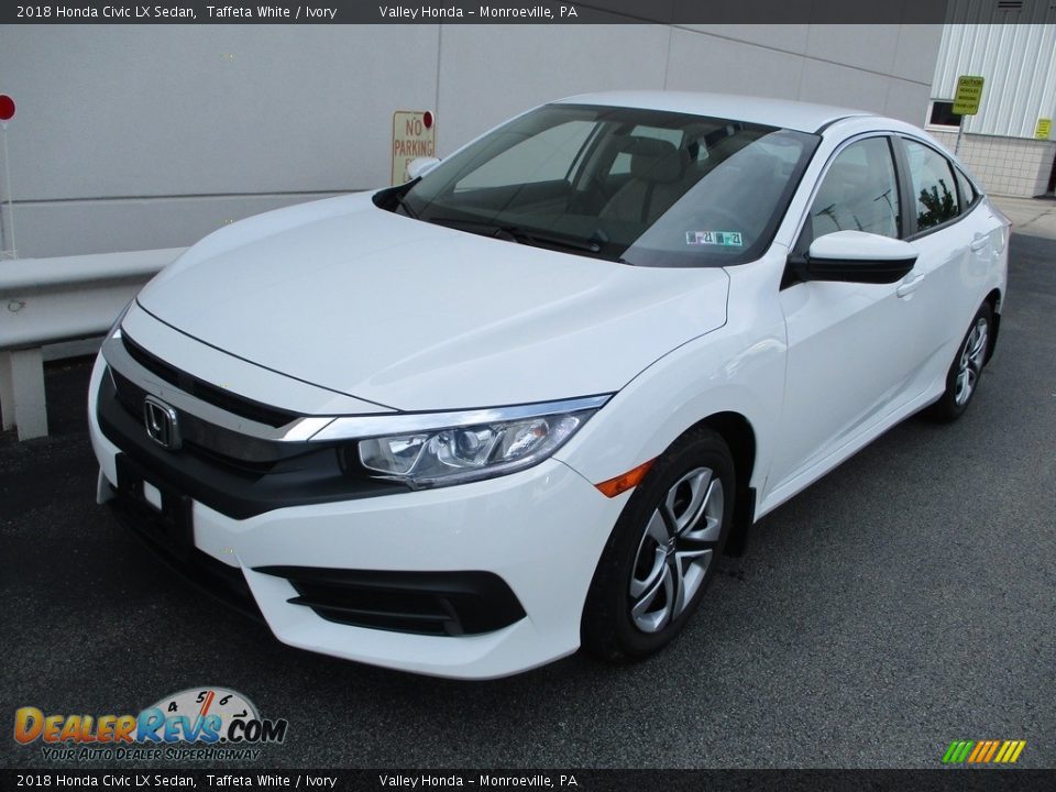 2018 Honda Civic LX Sedan Taffeta White / Ivory Photo #8