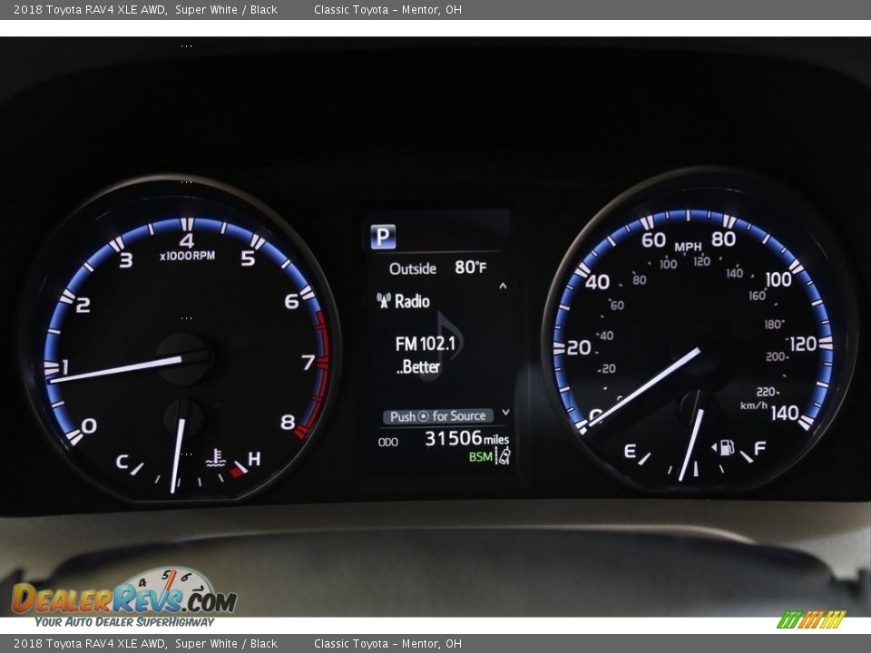 2018 Toyota RAV4 XLE AWD Super White / Black Photo #8