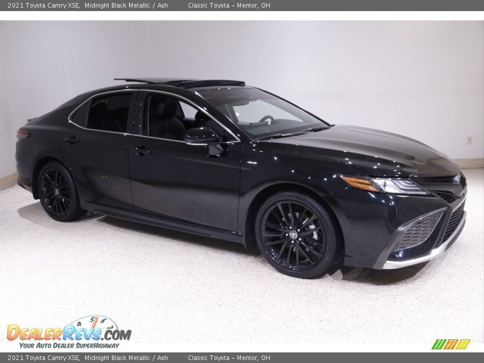 2021 Toyota Camry XSE Midnight Black Metallic / Ash Photo #1