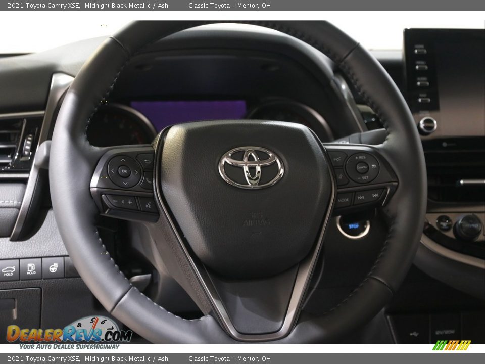 2021 Toyota Camry XSE Midnight Black Metallic / Ash Photo #7