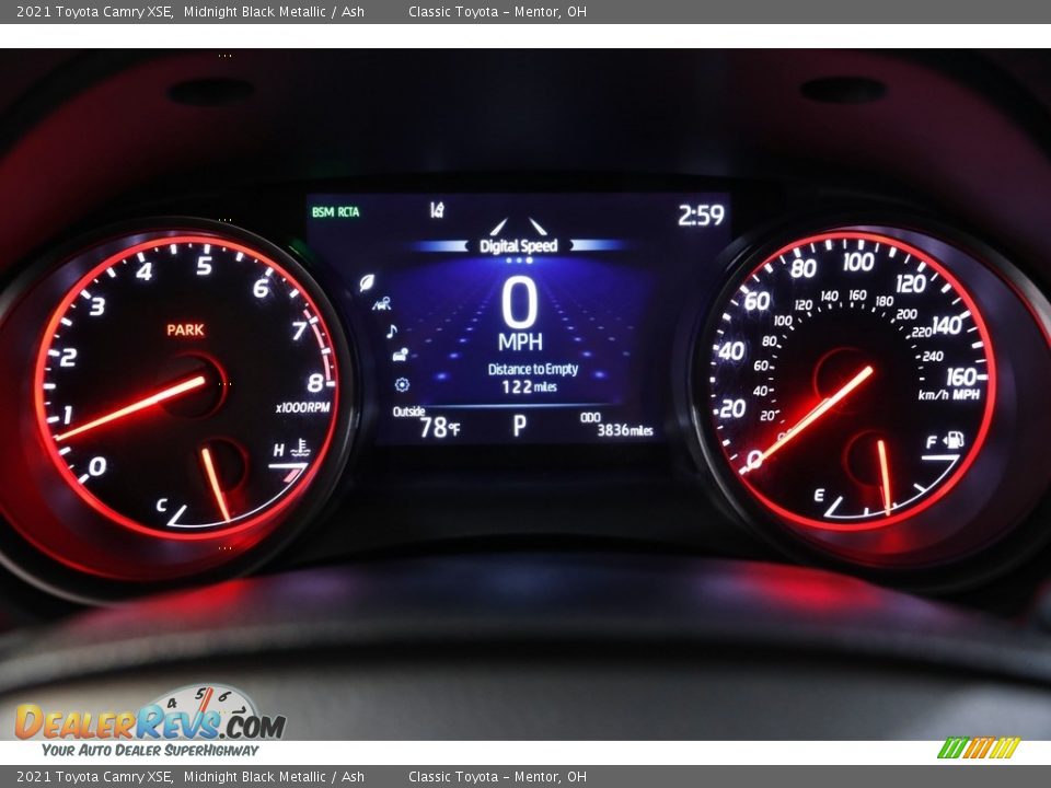 2021 Toyota Camry XSE Midnight Black Metallic / Ash Photo #8