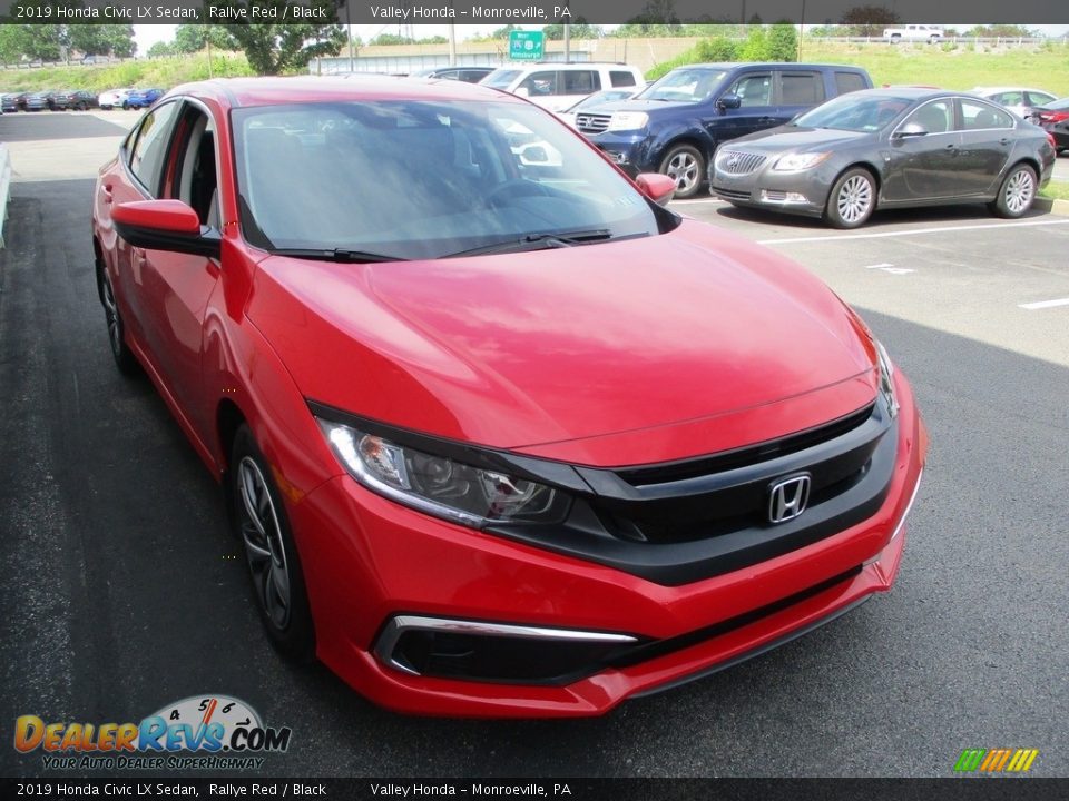 2019 Honda Civic LX Sedan Rallye Red / Black Photo #7