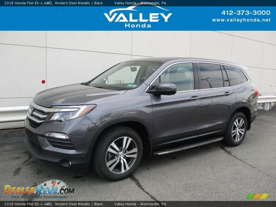 2018 Honda Pilot EX-L AWD Modern Steel Metallic / Black Photo #1