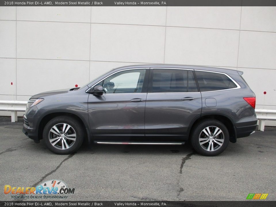 2018 Honda Pilot EX-L AWD Modern Steel Metallic / Black Photo #2