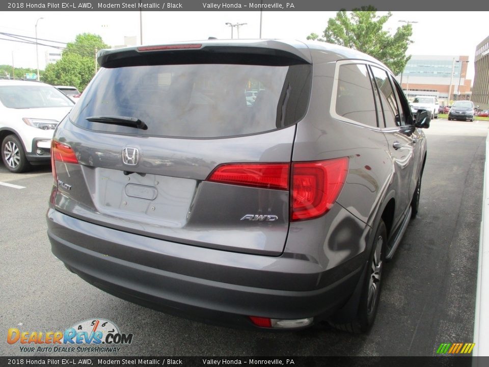 2018 Honda Pilot EX-L AWD Modern Steel Metallic / Black Photo #5