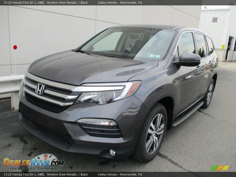 2018 Honda Pilot EX-L AWD Modern Steel Metallic / Black Photo #9