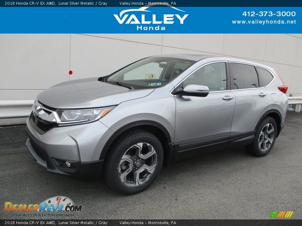 2018 Honda CR-V EX AWD Lunar Silver Metallic / Gray Photo #1