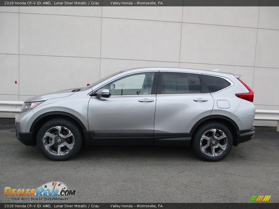2018 Honda CR-V EX AWD Lunar Silver Metallic / Gray Photo #2