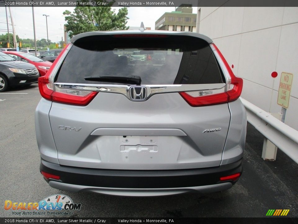 2018 Honda CR-V EX AWD Lunar Silver Metallic / Gray Photo #4