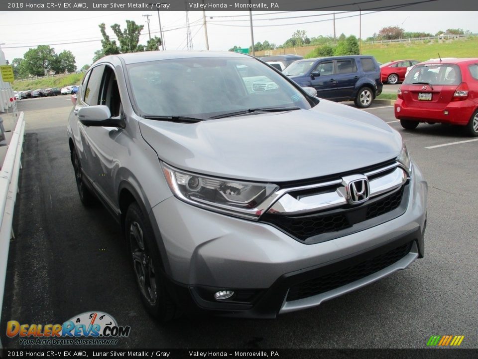 2018 Honda CR-V EX AWD Lunar Silver Metallic / Gray Photo #7