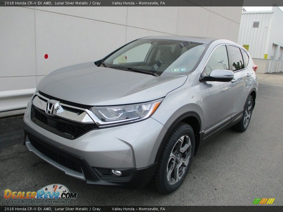 2018 Honda CR-V EX AWD Lunar Silver Metallic / Gray Photo #9