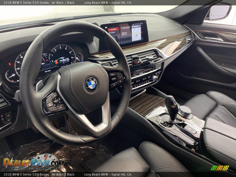 2018 BMW 5 Series 530i Sedan Jet Black / Black Photo #16
