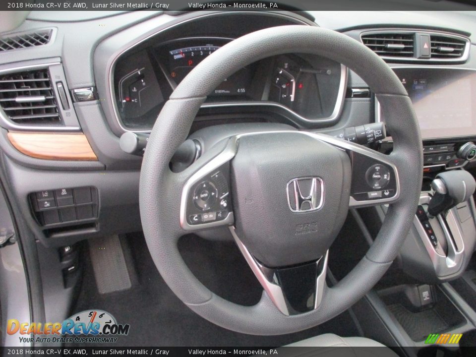 2018 Honda CR-V EX AWD Lunar Silver Metallic / Gray Photo #14