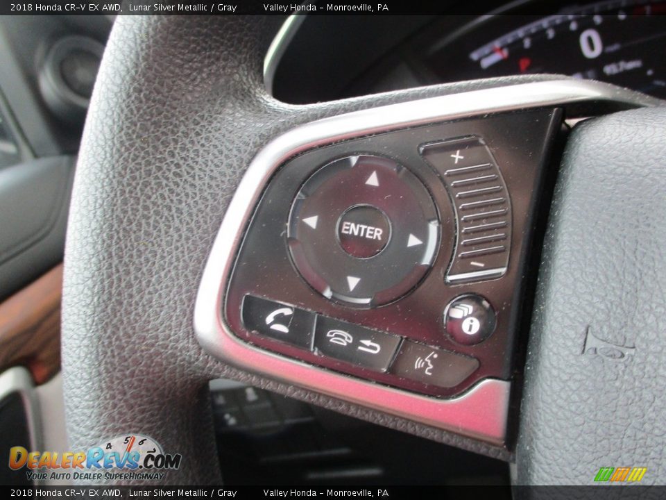2018 Honda CR-V EX AWD Lunar Silver Metallic / Gray Photo #17