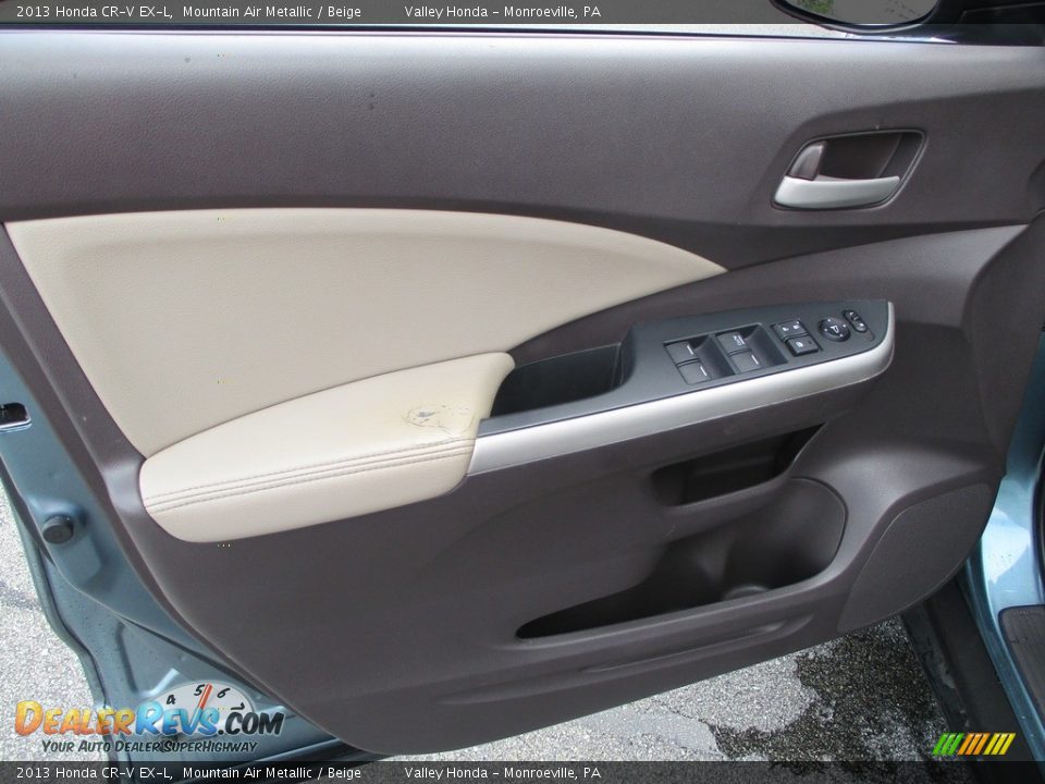 2013 Honda CR-V EX-L Mountain Air Metallic / Beige Photo #11