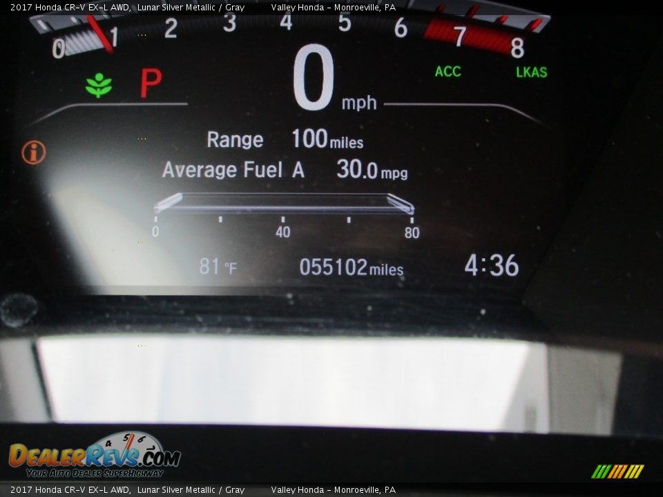 2017 Honda CR-V EX-L AWD Lunar Silver Metallic / Gray Photo #20