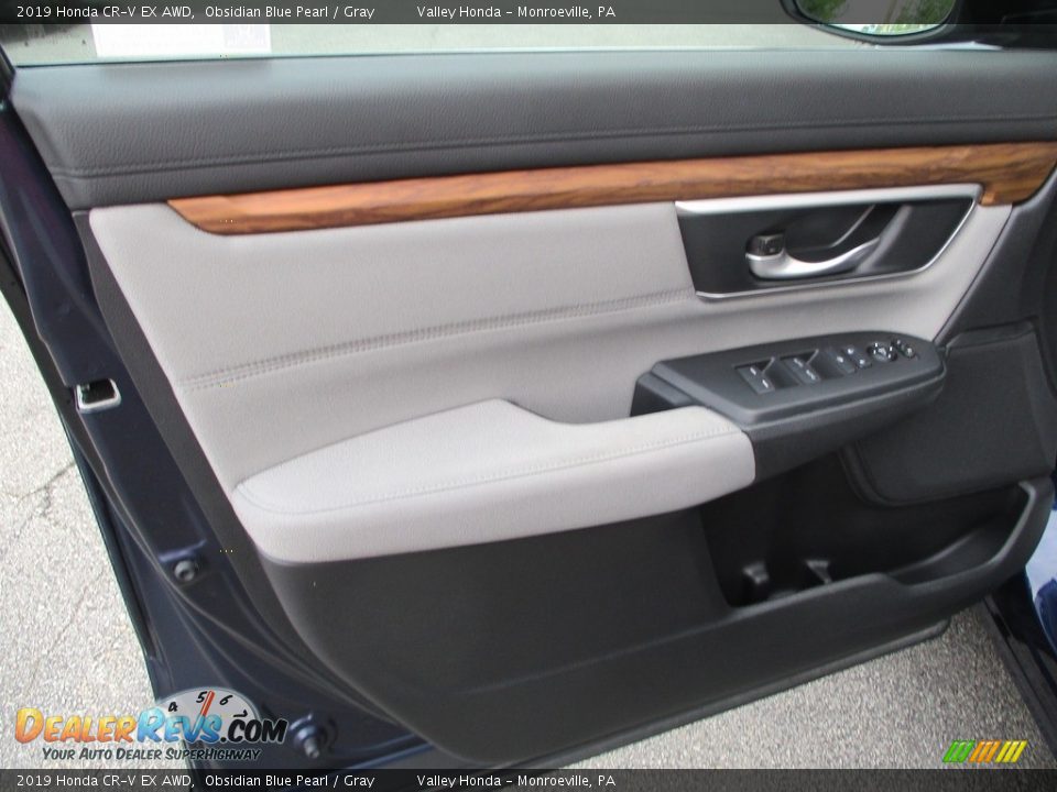 2019 Honda CR-V EX AWD Obsidian Blue Pearl / Gray Photo #10