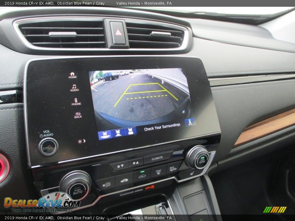 2019 Honda CR-V EX AWD Obsidian Blue Pearl / Gray Photo #16