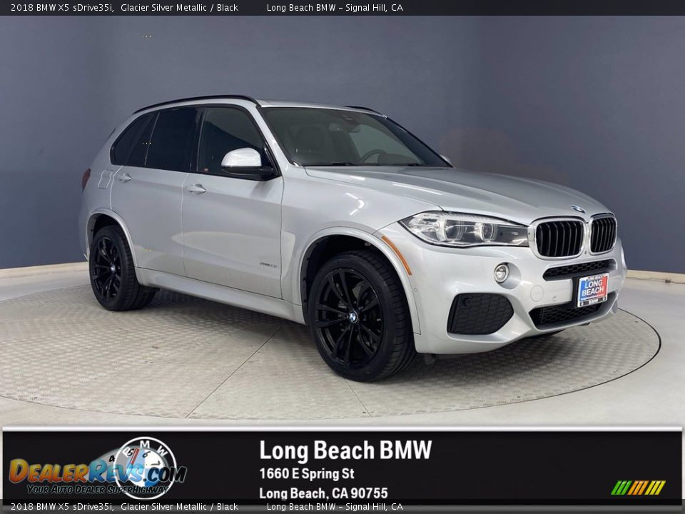 2018 BMW X5 sDrive35i Glacier Silver Metallic / Black Photo #1