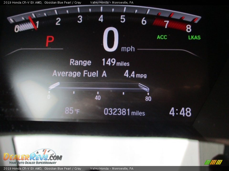 2019 Honda CR-V EX AWD Obsidian Blue Pearl / Gray Photo #20