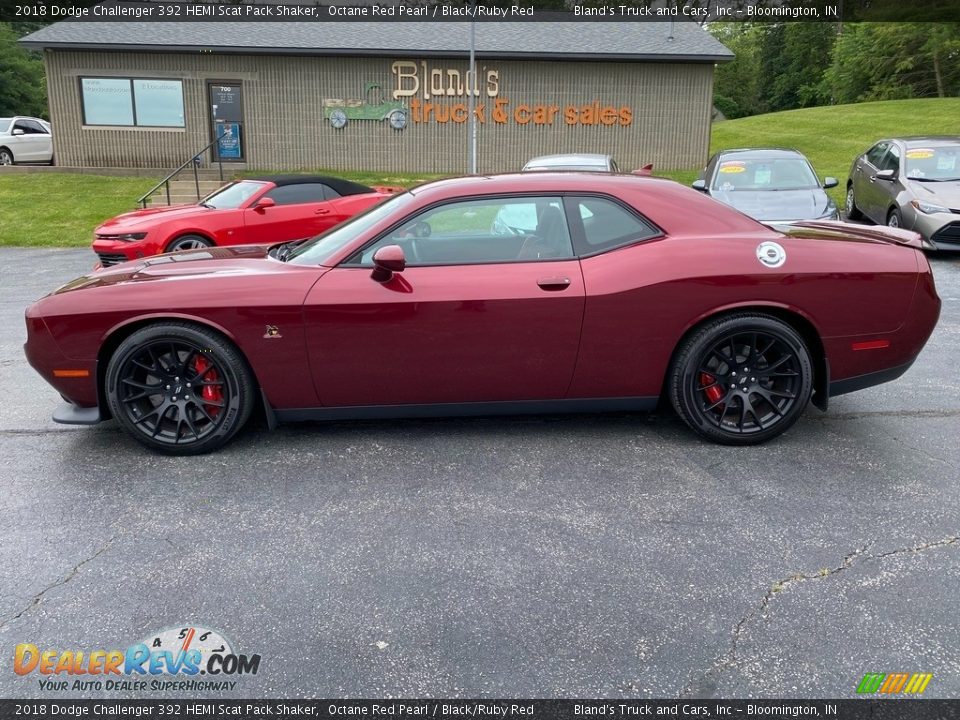 2018 Dodge Challenger 392 HEMI Scat Pack Shaker Octane Red Pearl / Black/Ruby Red Photo #1