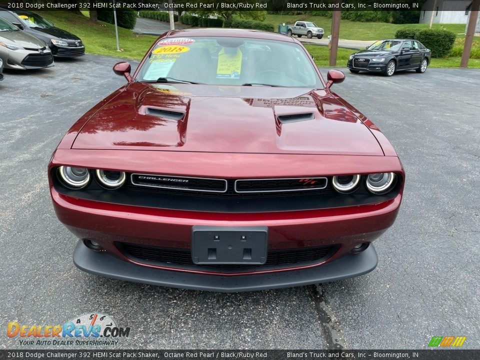 2018 Dodge Challenger 392 HEMI Scat Pack Shaker Octane Red Pearl / Black/Ruby Red Photo #3