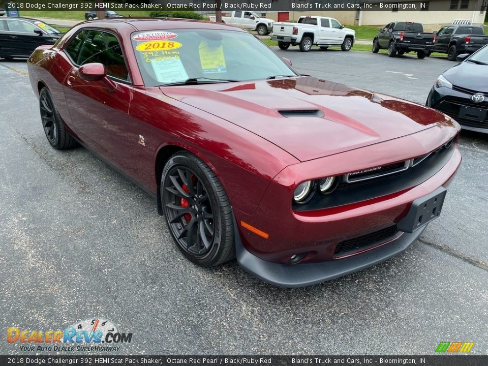 2018 Dodge Challenger 392 HEMI Scat Pack Shaker Octane Red Pearl / Black/Ruby Red Photo #4