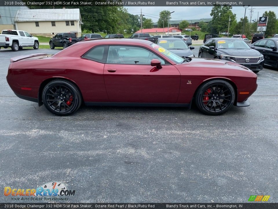 2018 Dodge Challenger 392 HEMI Scat Pack Shaker Octane Red Pearl / Black/Ruby Red Photo #5