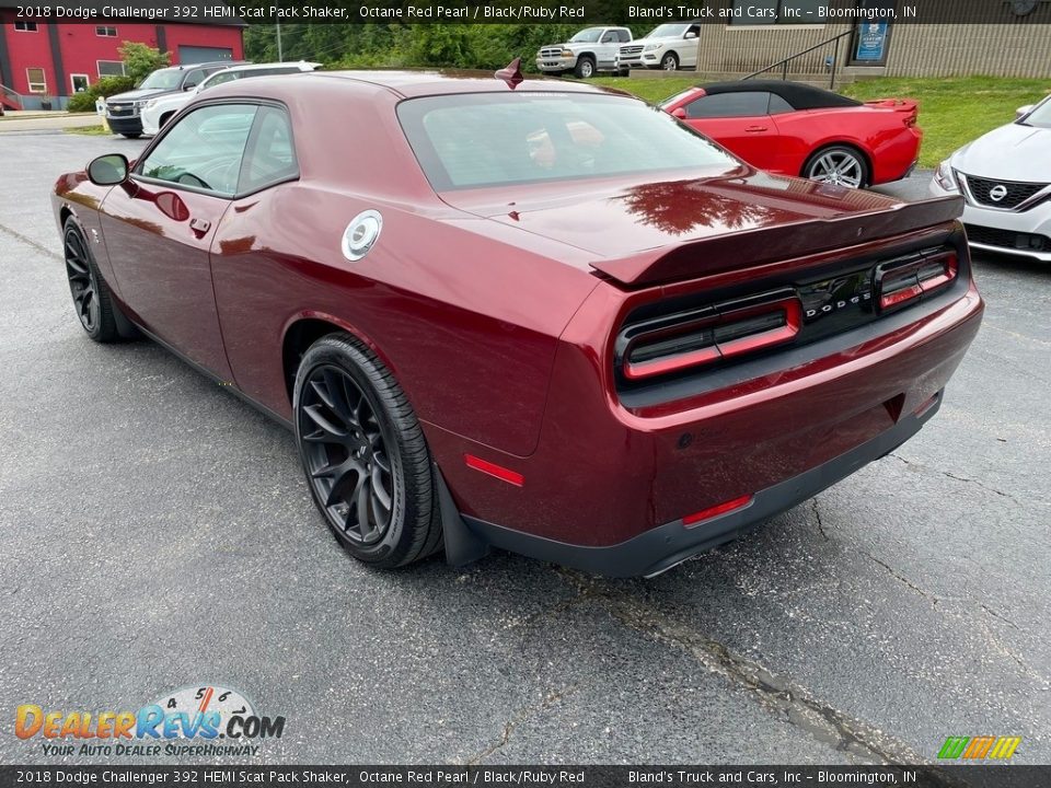 2018 Dodge Challenger 392 HEMI Scat Pack Shaker Octane Red Pearl / Black/Ruby Red Photo #8