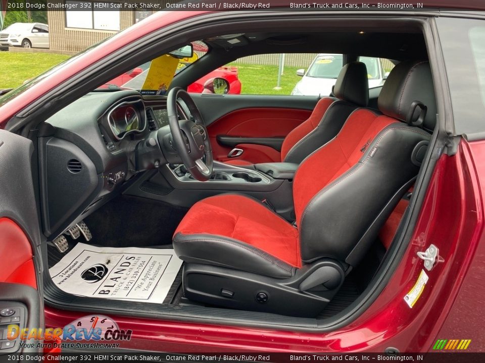 2018 Dodge Challenger 392 HEMI Scat Pack Shaker Octane Red Pearl / Black/Ruby Red Photo #13