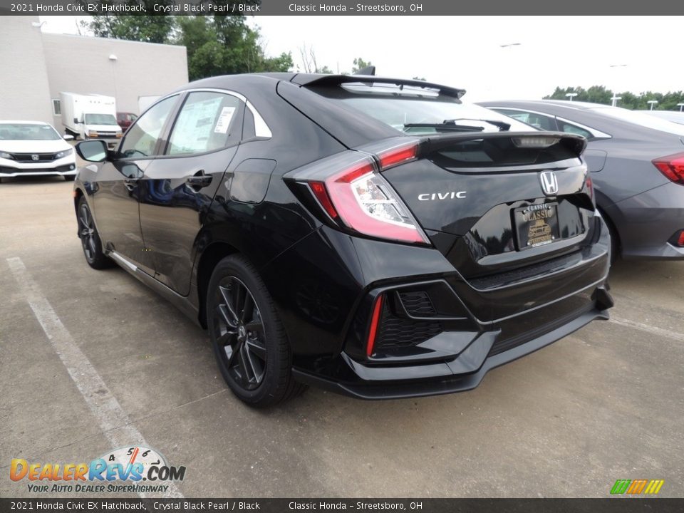 2021 Honda Civic EX Hatchback Crystal Black Pearl / Black Photo #5