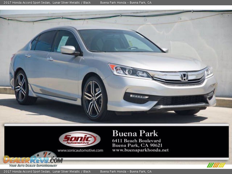 2017 Honda Accord Sport Sedan Lunar Silver Metallic / Black Photo #1