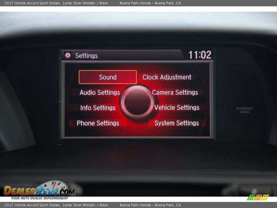 2017 Honda Accord Sport Sedan Lunar Silver Metallic / Black Photo #21