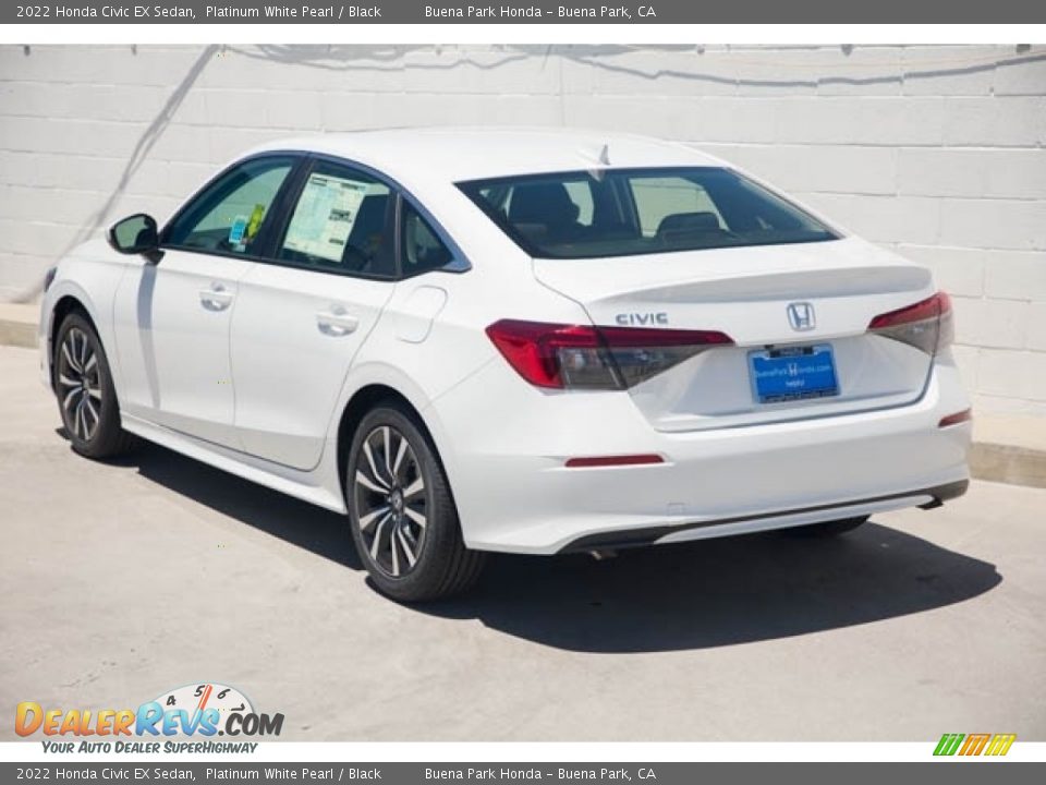 2022 Honda Civic EX Sedan Platinum White Pearl / Black Photo #2