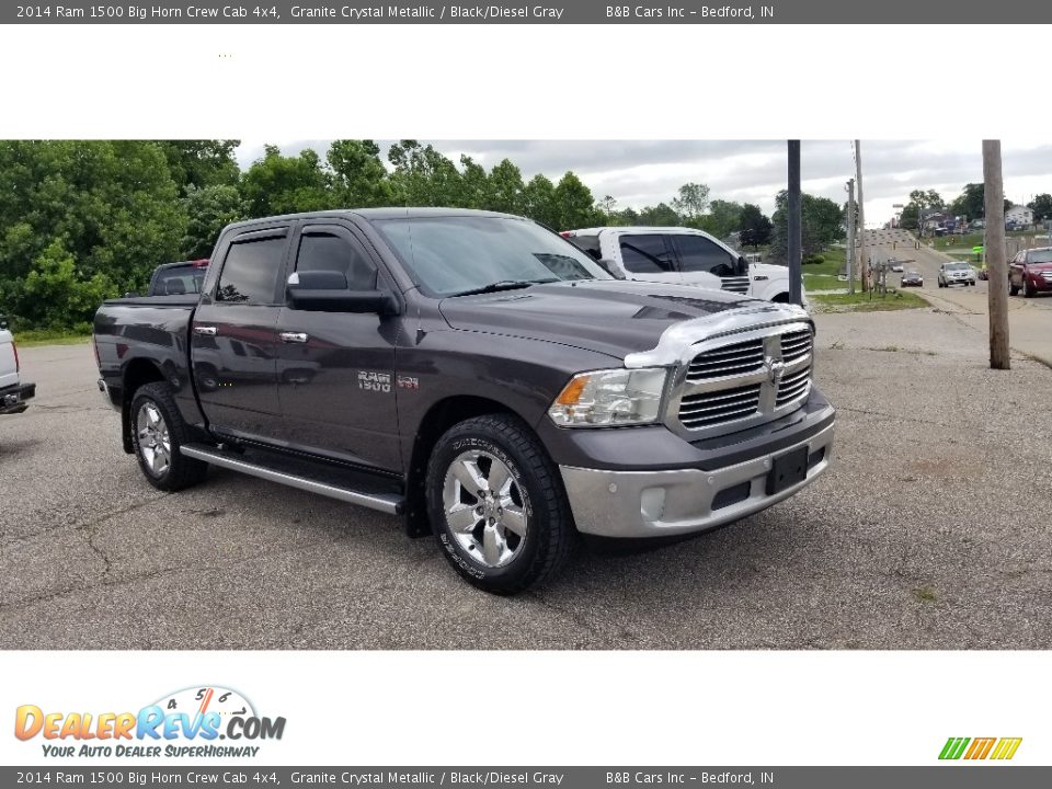 2014 Ram 1500 Big Horn Crew Cab 4x4 Granite Crystal Metallic / Black/Diesel Gray Photo #1