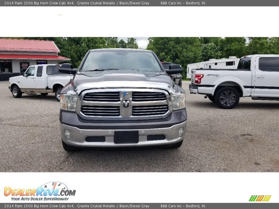 2014 Ram 1500 Big Horn Crew Cab 4x4 Granite Crystal Metallic / Black/Diesel Gray Photo #2