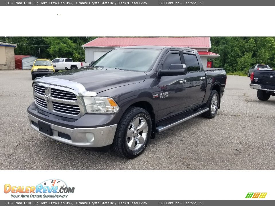 2014 Ram 1500 Big Horn Crew Cab 4x4 Granite Crystal Metallic / Black/Diesel Gray Photo #3
