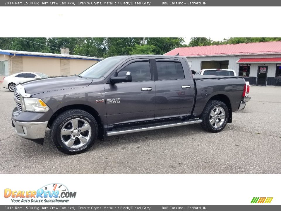 2014 Ram 1500 Big Horn Crew Cab 4x4 Granite Crystal Metallic / Black/Diesel Gray Photo #4