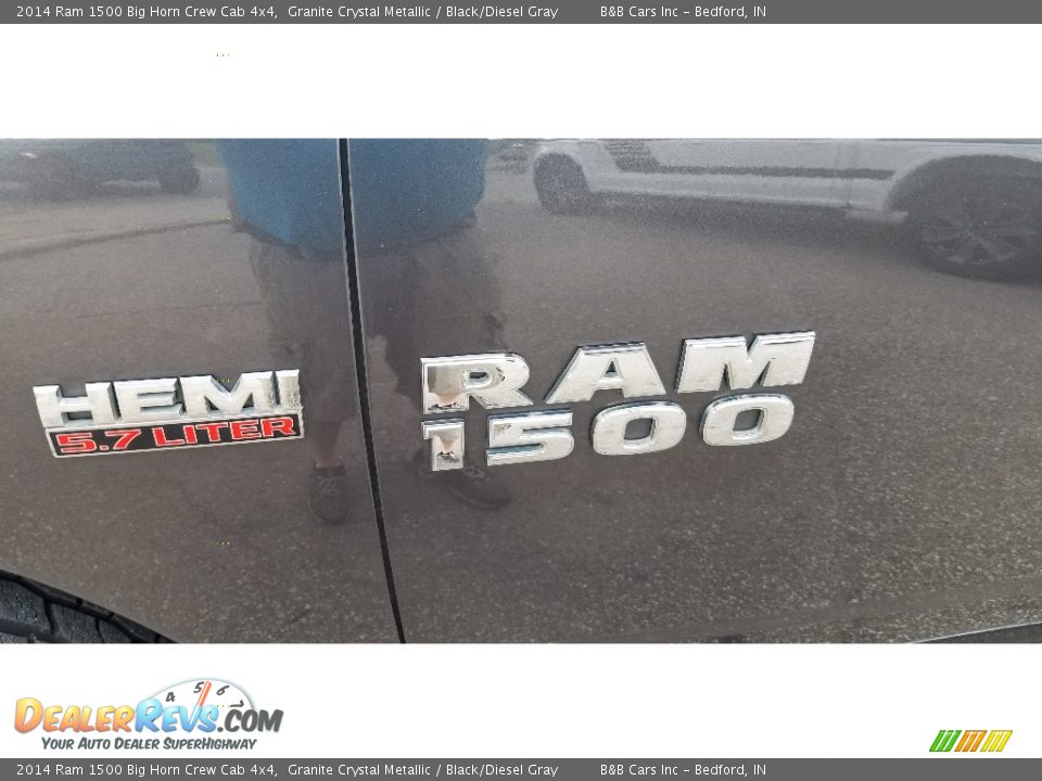 2014 Ram 1500 Big Horn Crew Cab 4x4 Granite Crystal Metallic / Black/Diesel Gray Photo #5