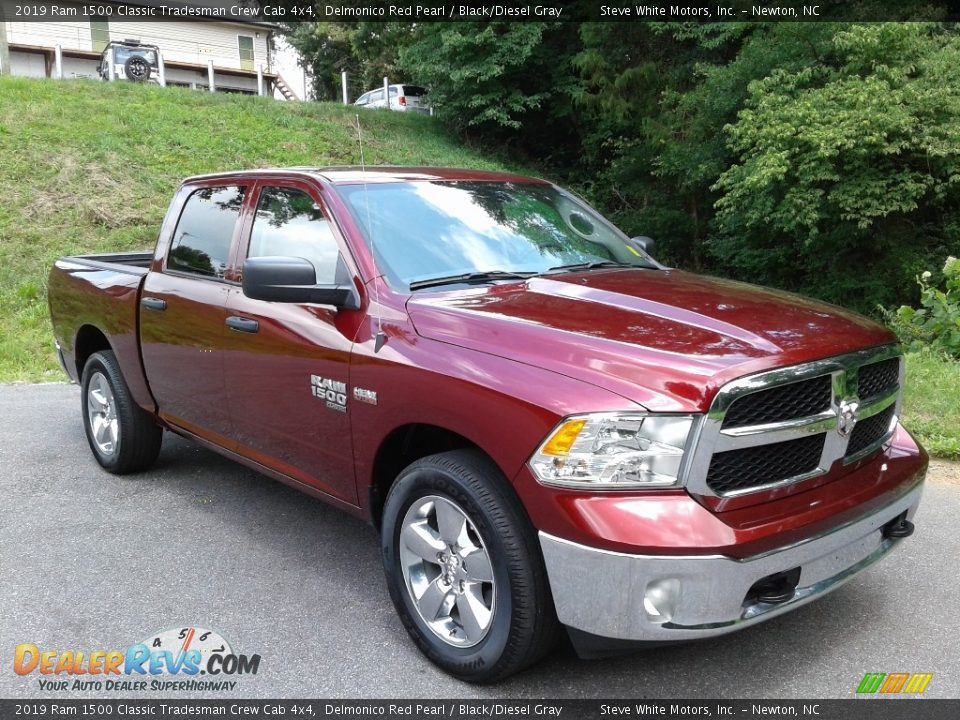 2019 Ram 1500 Classic Tradesman Crew Cab 4x4 Delmonico Red Pearl / Black/Diesel Gray Photo #4