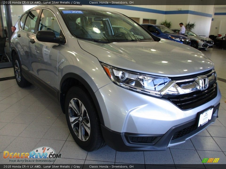 2018 Honda CR-V LX AWD Lunar Silver Metallic / Gray Photo #3