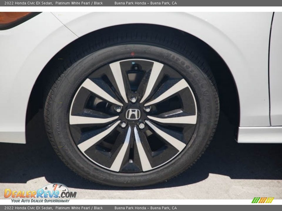 2022 Honda Civic EX Sedan Platinum White Pearl / Black Photo #13