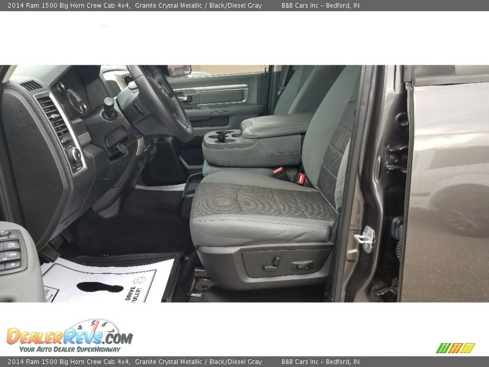 2014 Ram 1500 Big Horn Crew Cab 4x4 Granite Crystal Metallic / Black/Diesel Gray Photo #14