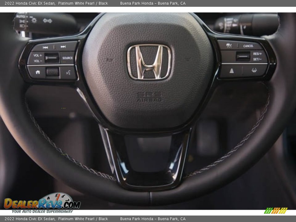 2022 Honda Civic EX Sedan Platinum White Pearl / Black Photo #19