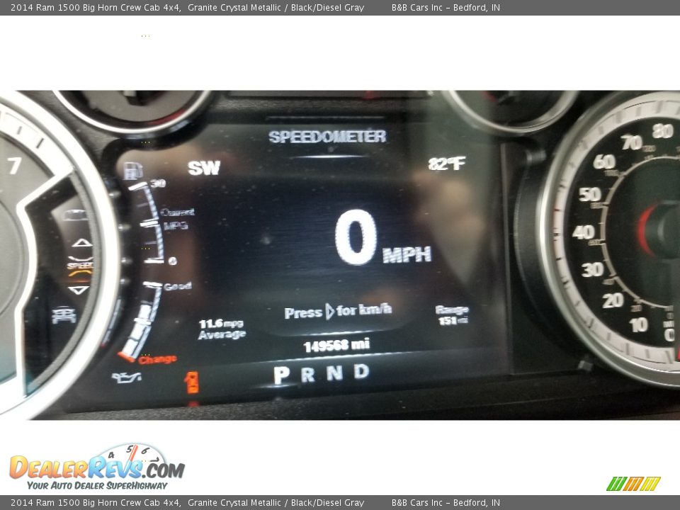 2014 Ram 1500 Big Horn Crew Cab 4x4 Granite Crystal Metallic / Black/Diesel Gray Photo #17