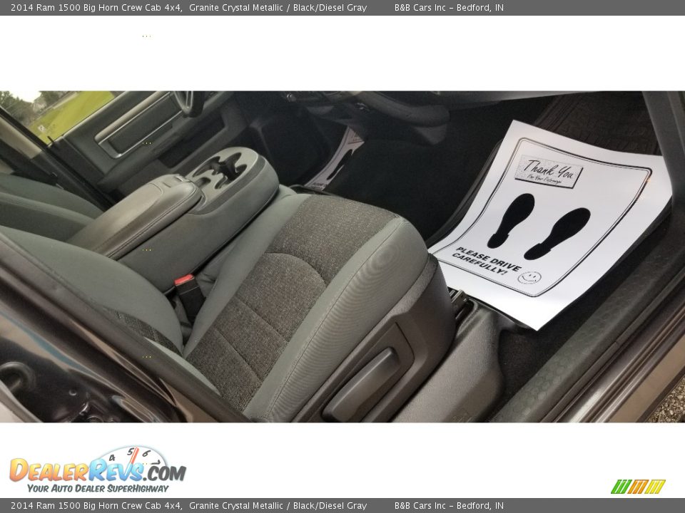 2014 Ram 1500 Big Horn Crew Cab 4x4 Granite Crystal Metallic / Black/Diesel Gray Photo #28