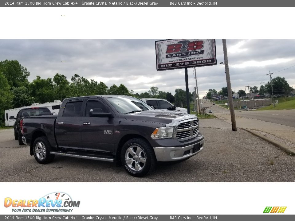 2014 Ram 1500 Big Horn Crew Cab 4x4 Granite Crystal Metallic / Black/Diesel Gray Photo #31