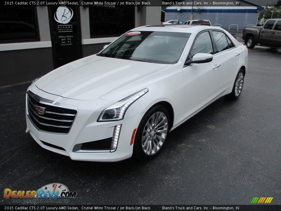 2015 Cadillac CTS 2.0T Luxury AWD Sedan Crystal White Tricoat / Jet Black/Jet Black Photo #2